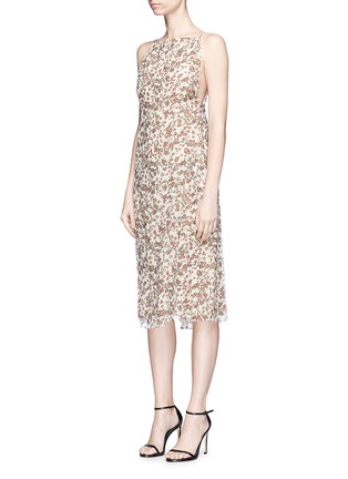 Detail View - Click To Enlarge - CALVIN KLEIN 205W39NYC - Translucent plastic overlay floral print dress