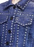 Detail View - Click To Enlarge - ANAÏS JOURDEN - 'Lumiere' studded metallic cropped trucker jacket