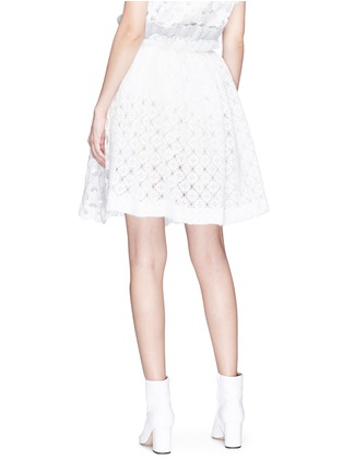Back View - Click To Enlarge - ANAÏS JOURDEN - 'Sparkling' ruffle metallic crochet lace skirt