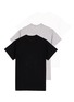 Front View - Click To Enlarge - THE EDITOR - Mix logo print T-shirt 3-pack set