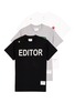 Main View - Click To Enlarge - THE EDITOR - Mix logo print T-shirt 3-pack set