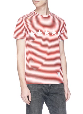 Detail View - Click To Enlarge - THE EDITOR - Stripe logo print T-shirt 2-pack set
