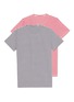 Front View - Click To Enlarge - THE EDITOR - Stripe logo print T-shirt 2-pack set