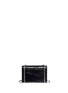 Detail View - Click To Enlarge - SAINT LAURENT - Sunset Monogram' croc embossed leather chain wallet