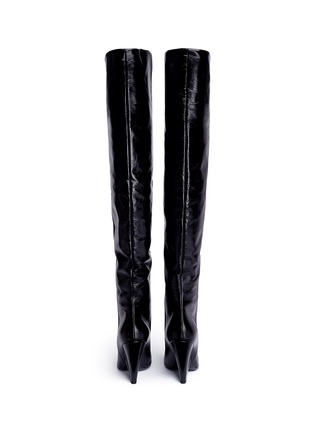 Back View - Click To Enlarge - SAINT LAURENT - 'Niki 85' leather thigh-high boots