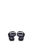 Back View - Click To Enlarge - SAINT LAURENT - 'Nu Pied' interlocking cage velvet slide sandals