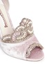 Detail View - Click To Enlarge - SOPHIA WEBSTER - 'Royalty' strass faux pearl velvet sandals