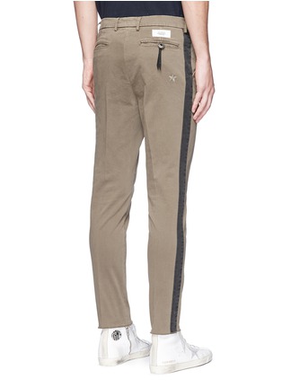 Back View - Click To Enlarge - THE EDITOR - Stripe outseam slim fit chinos