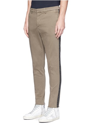 Front View - Click To Enlarge - THE EDITOR - Stripe outseam slim fit chinos