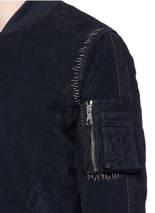 Detail View - Click To Enlarge - THE EDITOR - Ladder stitch padded bomber jacket