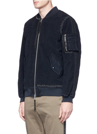 Front View - Click To Enlarge - THE EDITOR - Ladder stitch padded bomber jacket