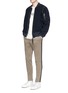 Figure View - Click To Enlarge - THE EDITOR - Ladder stitch padded bomber jacket