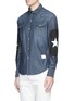 Front View - Click To Enlarge - THE EDITOR - Military print denim shirt