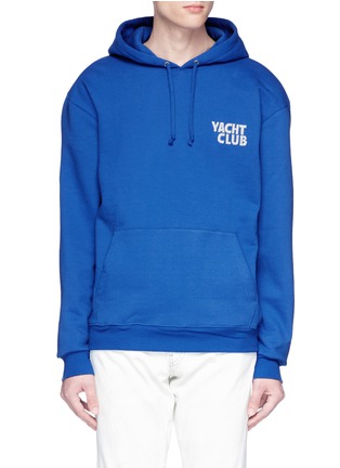 Main View - Click To Enlarge - 73334 - 'Yacht Club' print hoodie