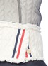 Detail View - Click To Enlarge - THOM BROWNE  - Mesh overlay wool cable knit cardigan
