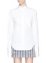 Main View - Click To Enlarge - THOM BROWNE  - 'No Dress' patch poplin shirt