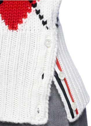 Detail View - Click To Enlarge - THOM BROWNE  - Argyle intarsia cashmere rib knit sweater