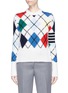 Main View - Click To Enlarge - THOM BROWNE  - Argyle intarsia cashmere rib knit sweater