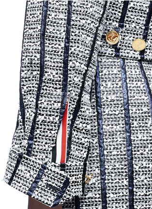 Detail View - Click To Enlarge - THOM BROWNE  - 'Harrington' stripe tweed jacket