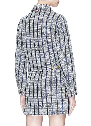 Back View - Click To Enlarge - THOM BROWNE  - 'Harrington' stripe tweed jacket