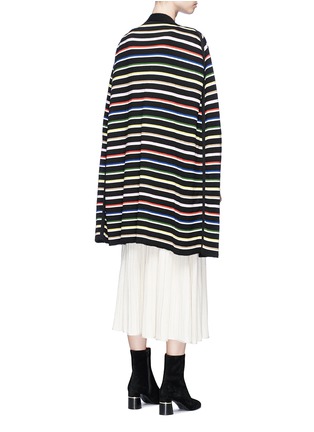 Back View - Click To Enlarge - SONIA RYKIEL - Reversible stripe knit poncho
