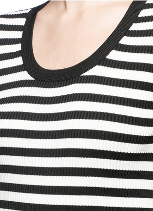Detail View - Click To Enlarge - SONIA RYKIEL - Stripe rib knit sweater