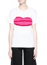 Main View - Click To Enlarge - SONIA RYKIEL - Fringe lips patch T-shirt