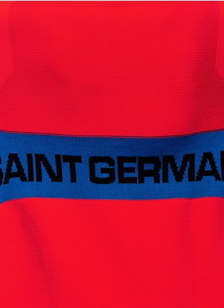 Detail View - Click To Enlarge - SONIA RYKIEL - '175 SAINT GERMAIN' slogan mixed knit dress