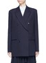 Main View - Click To Enlarge - VICTORIA BECKHAM - Belted wool hopsack wrap blazer