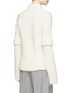 Back View - Click To Enlarge - VICTORIA BECKHAM - Folded sleeve oversized alpaca-wool poloneck sweater