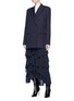 Figure View - Click To Enlarge - VICTORIA BECKHAM - Tiered ruffle georgette skirt