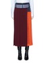 Main View - Click To Enlarge - VICTORIA BECKHAM - Colourblock pleated georgette midi skirt