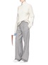 Figure View - Click To Enlarge - VICTORIA BECKHAM - Wide leg houndstooth virgin wool suiting pants