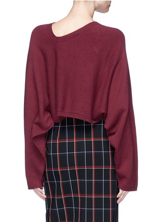 Back View - Click To Enlarge - VICTORIA BECKHAM - Oversized cropped cashmere sweater
