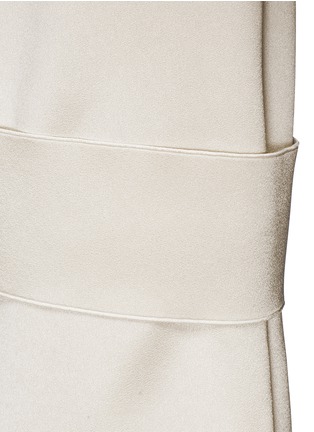 Detail View - Click To Enlarge - VICTORIA BECKHAM - Side panel asymmetric hem bonded sateen midi skirt