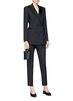 Figure View - Click To Enlarge - THEORY - Satin trim double-breasted tuxedo jacket