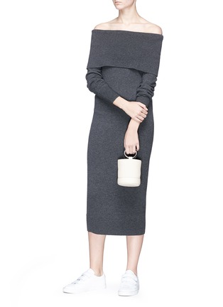 Figure View - Click To Enlarge - THEORY - Off-shoulder Merino wool knit dress