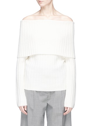 Main View - Click To Enlarge - THEORY - Off-shoulder cashmere sweater