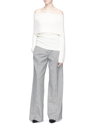 Figure View - Click To Enlarge - THEORY - Off-shoulder cashmere sweater