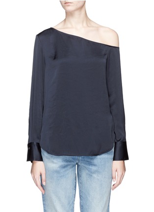 Main View - Click To Enlarge - THEORY - 'Ulrika 2' one-shoulder satin blouse