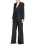 Figure View - Click To Enlarge - THEORY - Belted crepe wide leg jumpsuit