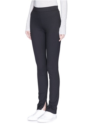 Front View - Click To Enlarge - THEORY - High waist cotton-blend jersey leggings