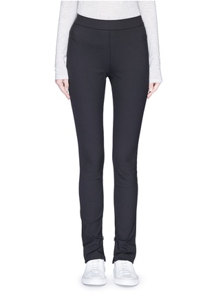 Main View - Click To Enlarge - THEORY - High waist cotton-blend jersey leggings