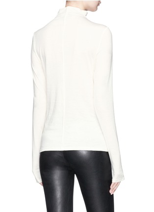 Back View - Click To Enlarge - THEORY - 'Ginala Cash' roll stitch back turtleneck T-shirt