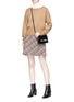 Figure View - Click To Enlarge - THEORY - Check plaid virgin wool flared mini skirt