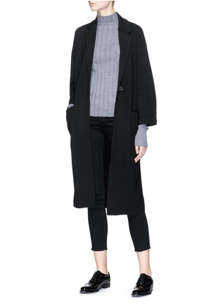 Figure View - Click To Enlarge - THEORY - Mock neck wool rib knit sweater