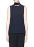 Main View - Click To Enlarge - THEORY - Cutout neck silk georgette sleeveless top