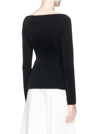 Back View - Click To Enlarge - THEORY - Off-shoulder crepe jacket