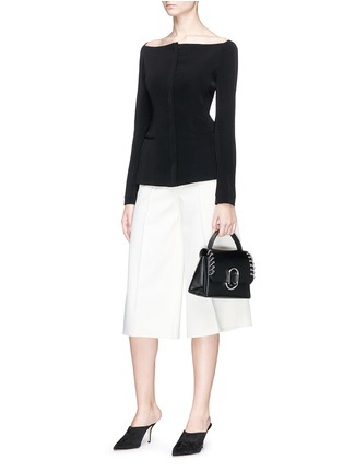 Figure View - Click To Enlarge - THEORY - Off-shoulder crepe jacket