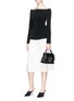 Figure View - Click To Enlarge - THEORY - Off-shoulder crepe jacket